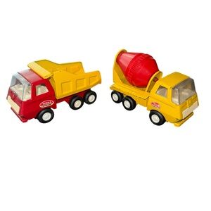 Vintage Tonka 1970s Small Dump Truck And Cement Truck